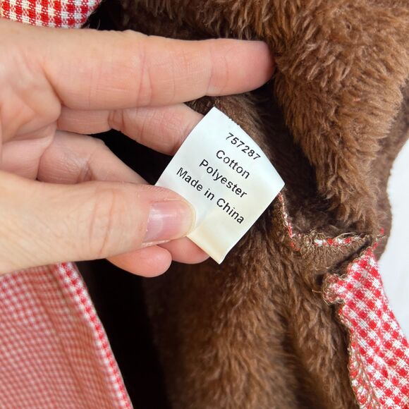 MissLook Gingham Plaid Hooded Faux Fur Lined Jacket Preppy Boho Size XL - Picture 9 of 14